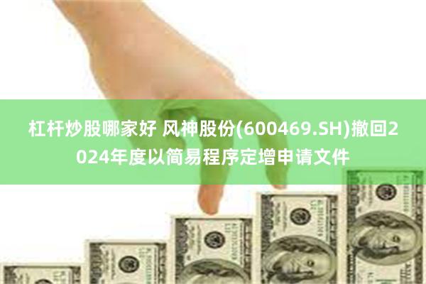 杠杆炒股哪家好 风神股份(600469.SH)撤回2024年度以简易程序定增申请文件